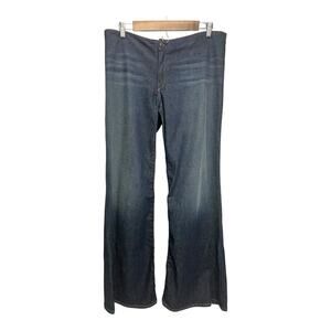 AG ADRIANO GOLDSCHMIED Women's the Suzie Q Blue Flare Jeans USA Size 32 Hippie